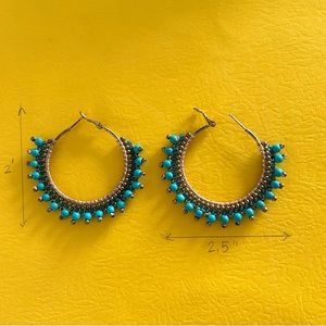 Turquoise Hoop Earrings
